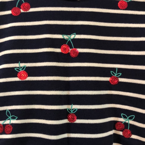 Gymboree girls striped cherry sequin dress size sm - Picture 3 of 5